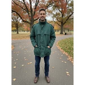 Vintage Eddie Bauer Mens Wool-lined Mountain Parka in Green
